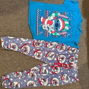 Stitch Pj’s shirt Medium and Pants 12-14’s Large